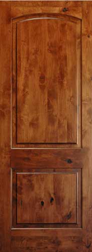 Knotty Alder 8' Arch 2-Panel Wood Interior Door